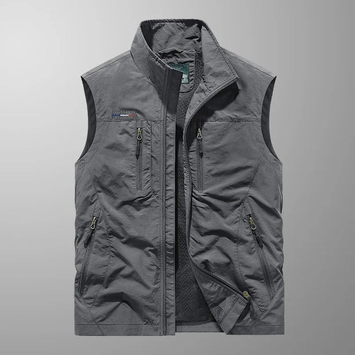 Men’s Lightweight Fleece Multi-Pocket Utility Gilet