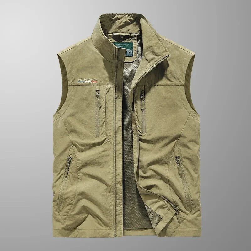 Men’s Lightweight Fleece Multi-Pocket Utility Gilet