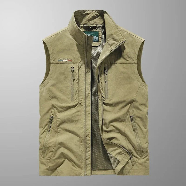 Men’s Lightweight Fleece Multi-Pocket Utility Gilet