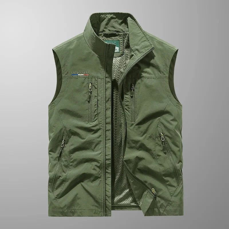 Men’s Lightweight Fleece Multi-Pocket Utility Gilet
