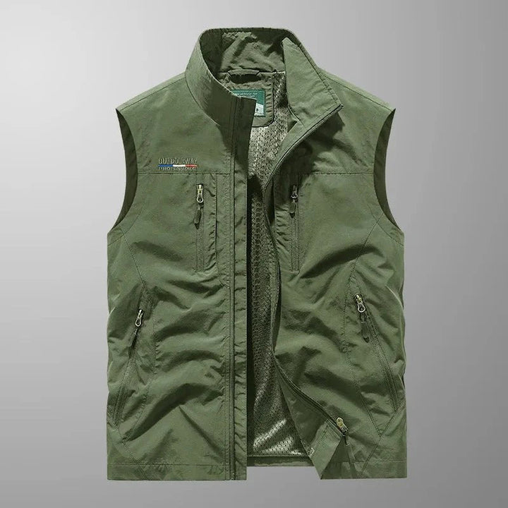 Men’s Lightweight Fleece Multi-Pocket Utility Gilet