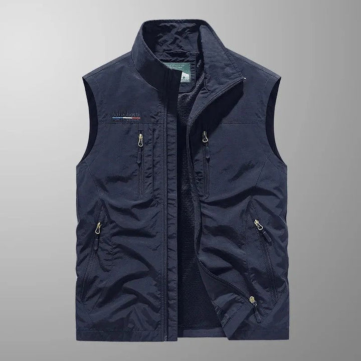 Men’s Lightweight Fleece Multi-Pocket Utility Gilet