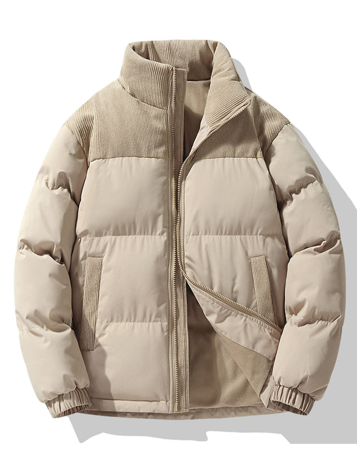 Men's Quilted Fleece-Lined Puffer Jacket