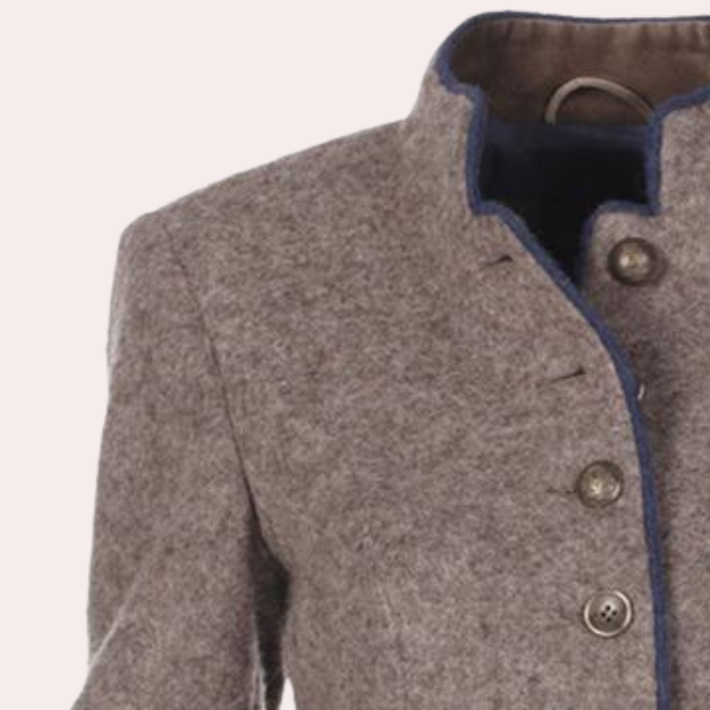 Women's Wool Blazer Jacket Formal Outerwear