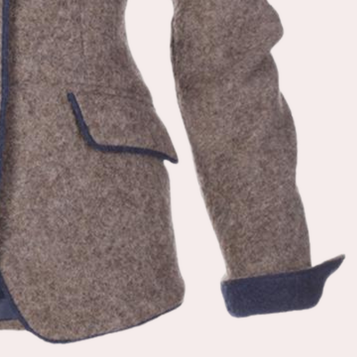 Women's Wool Blazer Jacket Formal Outerwear