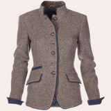 Women's Wool Blazer Jacket Formal Outerwear