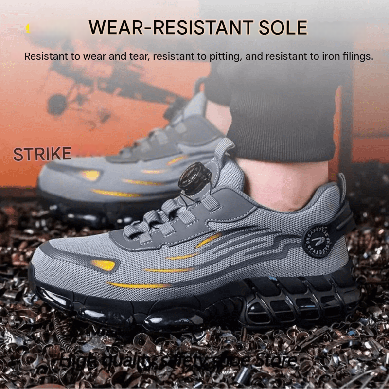 Męskie buty ochronne ze skóry, obuwie robocze z noskiem stalowym, trampki i sneakersy