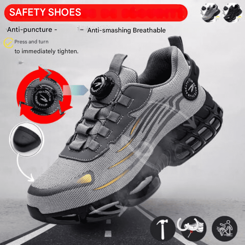 Męskie buty ochronne ze skóry, obuwie robocze z noskiem stalowym, trampki i sneakersy