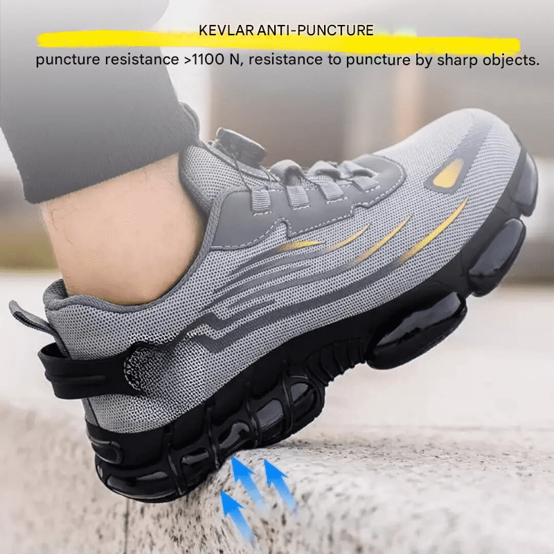 Męskie buty ochronne ze skóry, obuwie robocze z noskiem stalowym, trampki i sneakersy