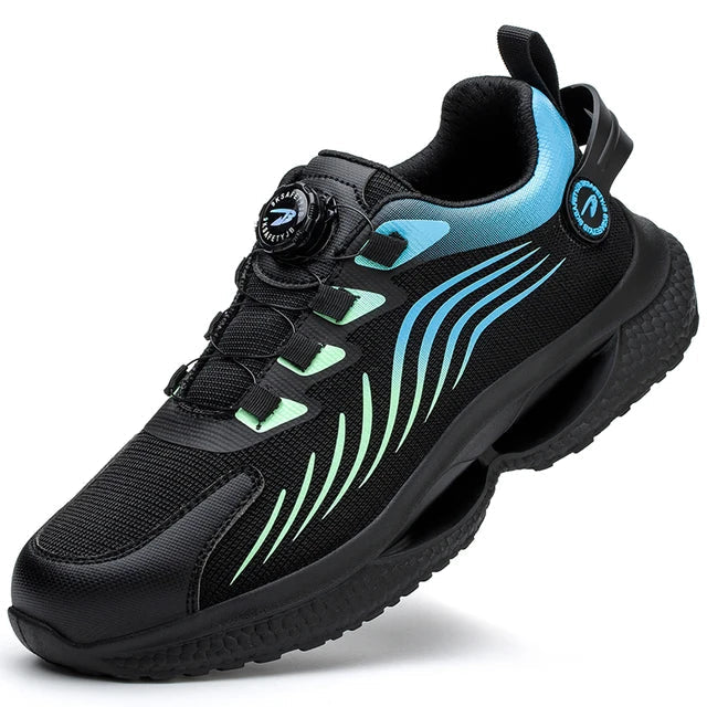 Męskie buty ochronne ze skóry, obuwie robocze z noskiem stalowym, trampki i sneakersy