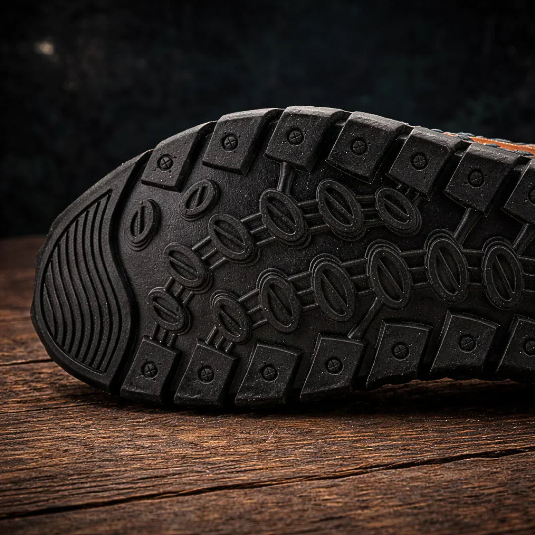 Men's Leather Fisherman Sandals Hiking Outdoor Footwear