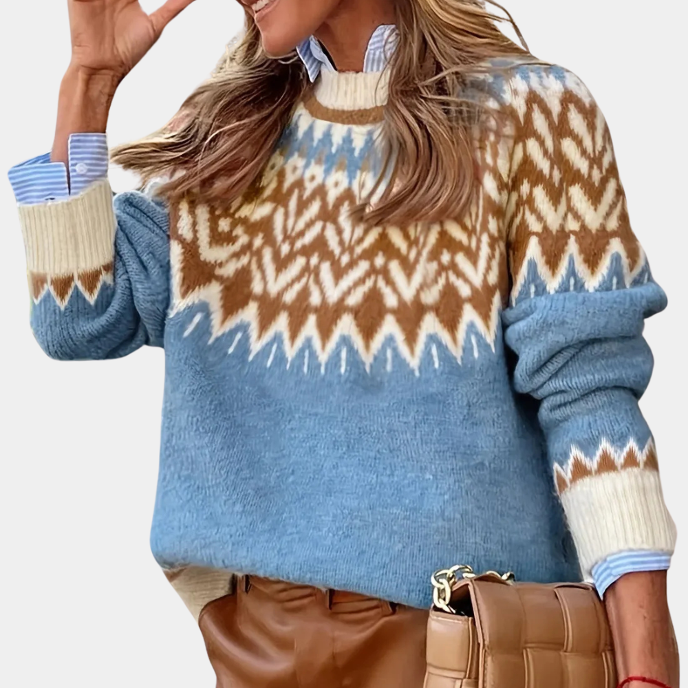 Women's Fair Isle Crewneck Knit Sweater