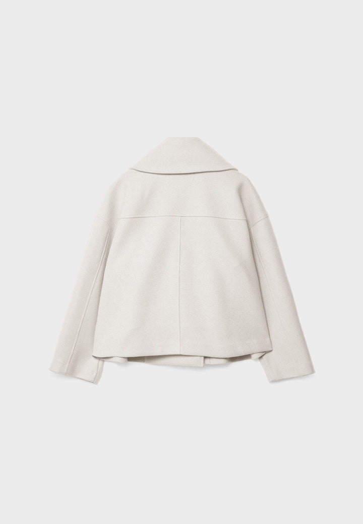 Women's Wool Mix Double Breasted Crop Coat