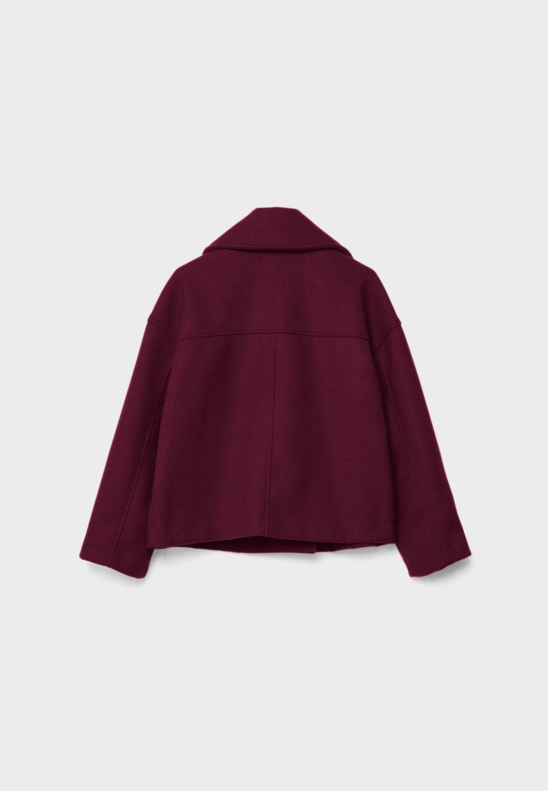 Women's Wool Mix Double Breasted Crop Coat