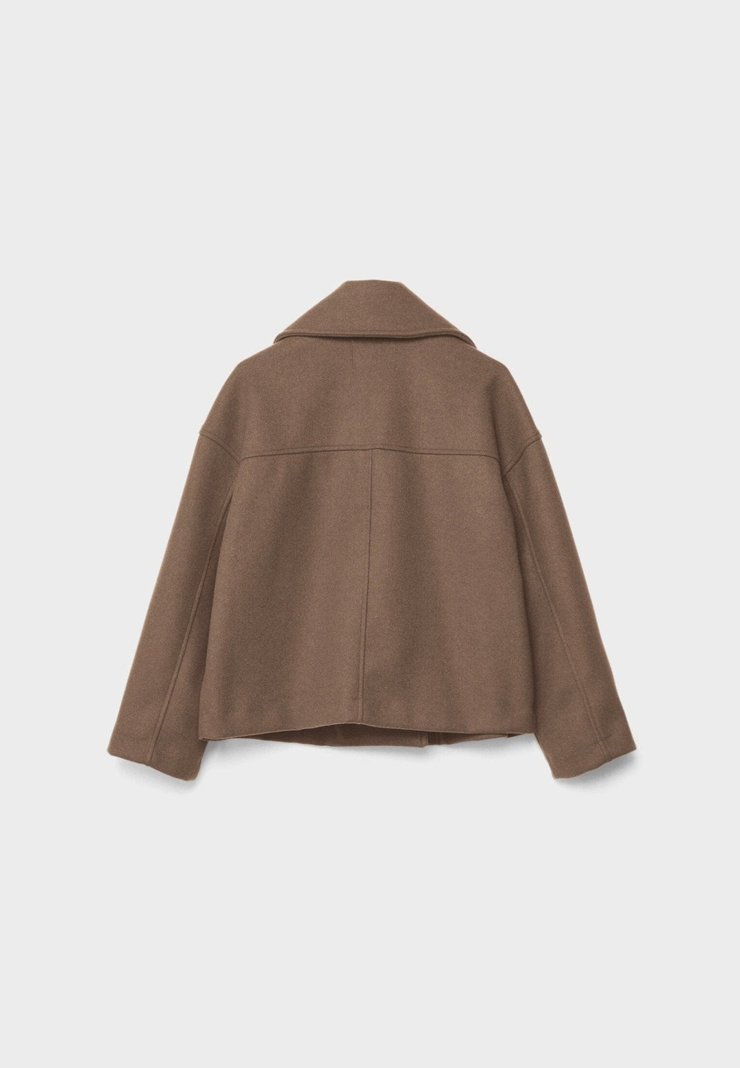 Women's Wool Mix Double Breasted Crop Coat