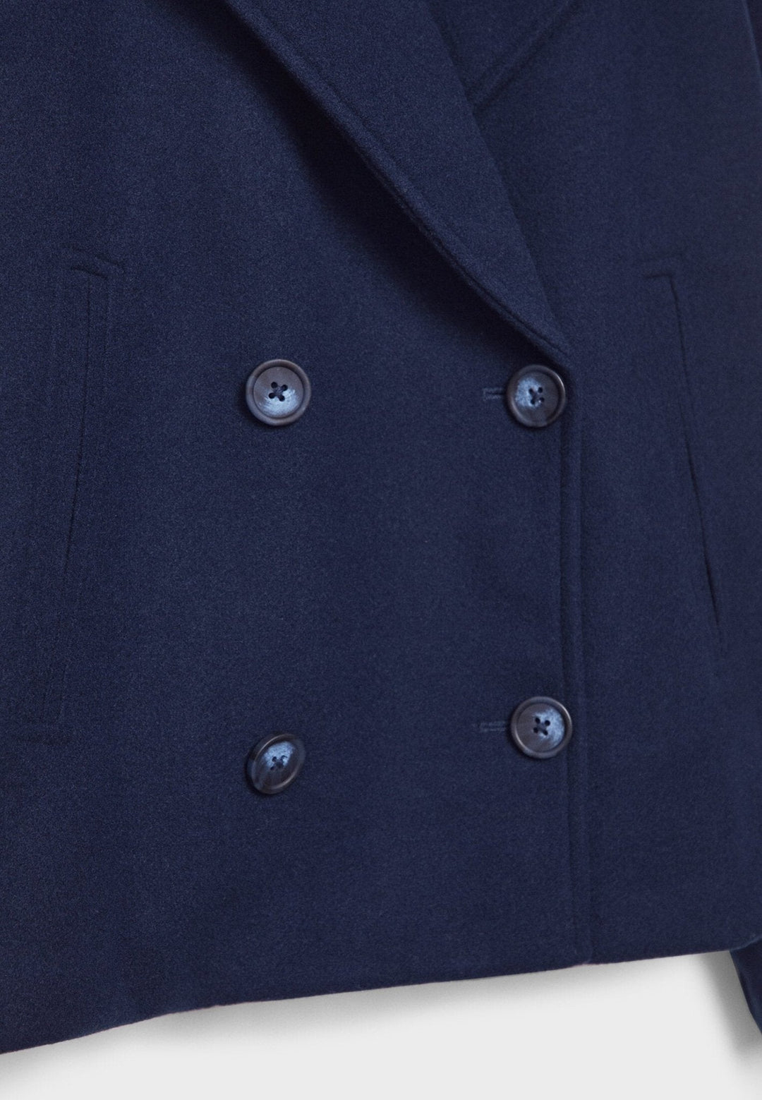 Women's Wool Mix Double Breasted Crop Coat