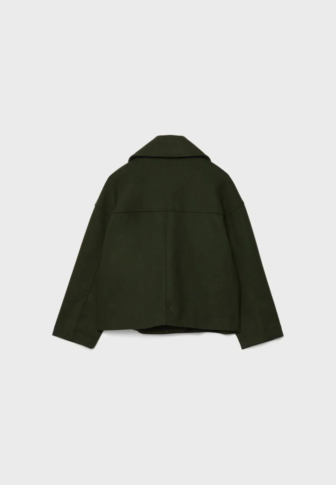Women's Wool Mix Double Breasted Crop Coat