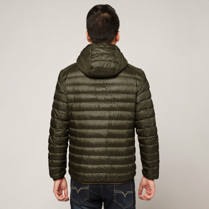 Men's Lightweight Insulated Down Puffer Hooded Jacket