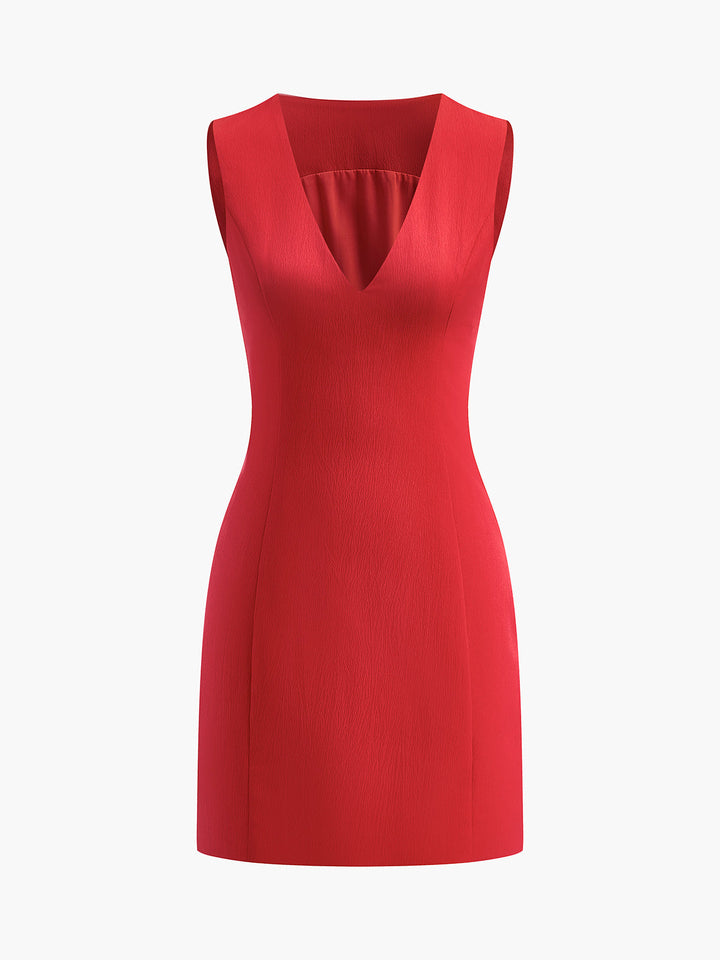 Women's Linen Casual Sleeveless Mini Dress 