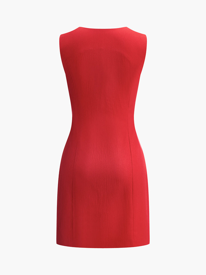 Women's Linen Casual Sleeveless Mini Dress 