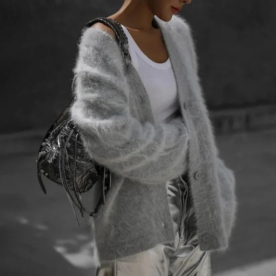 Women's Knit Cardigan Sweater Long Sleeve Open Front Knitwear
