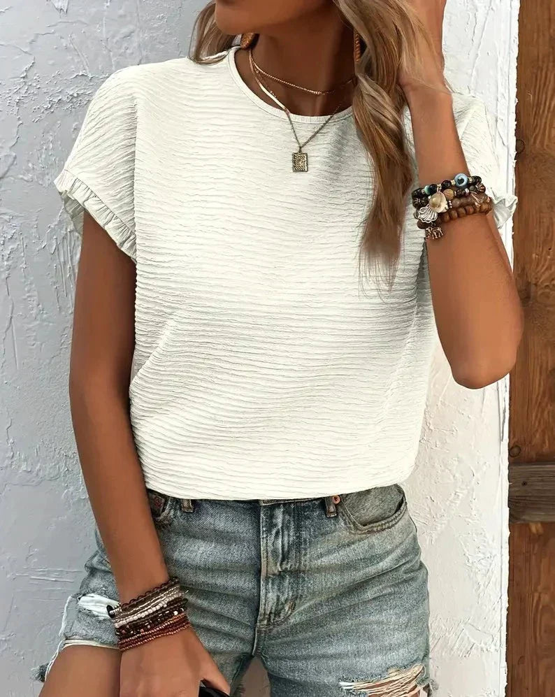 Women's Crew-Neck Linen T-Shirt