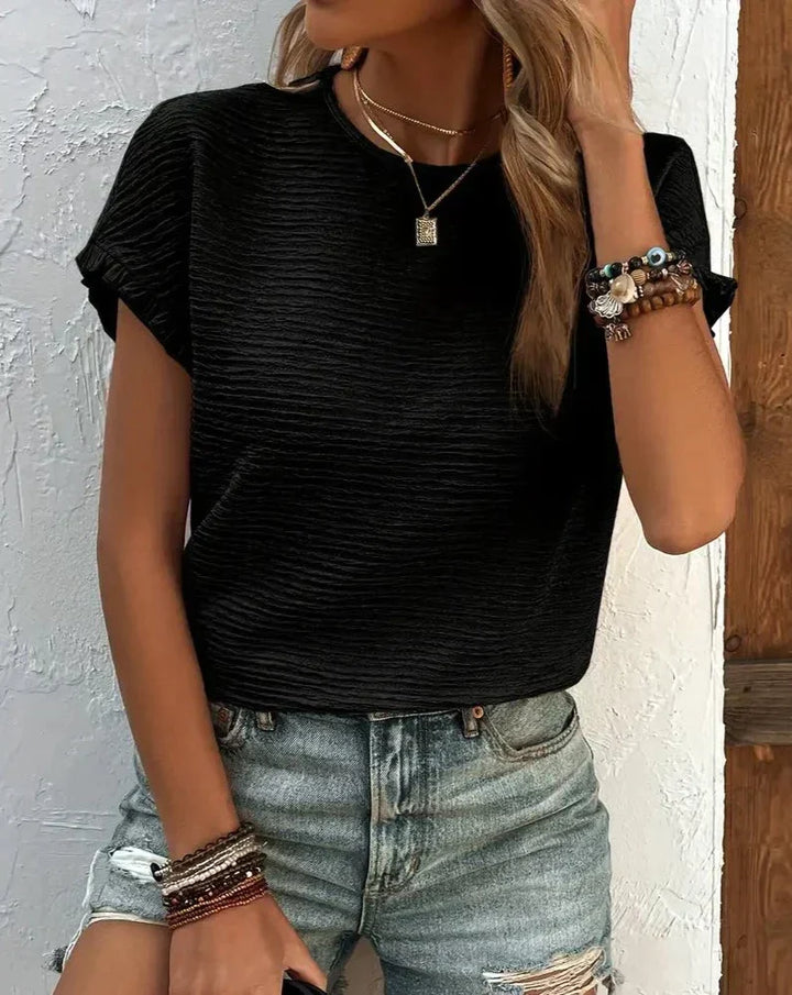 Women's Crew-Neck Linen T-Shirt