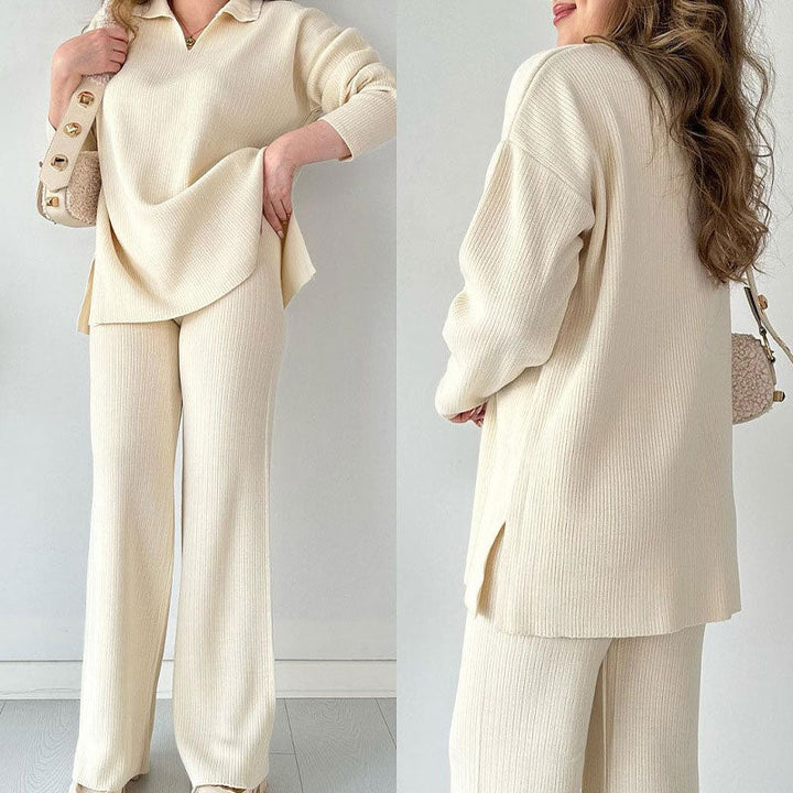 Women’s Knit Jumper & Wide-Leg Trouser Set