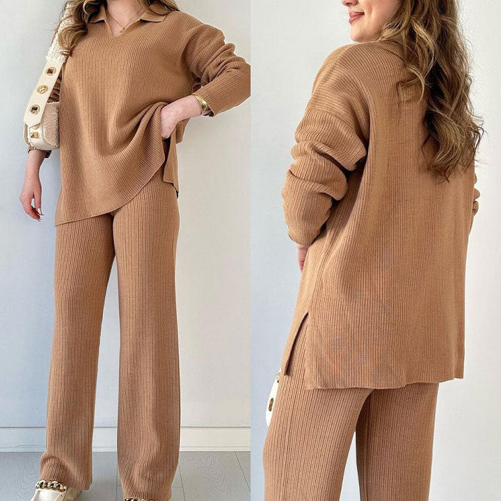 Women’s Knit Jumper & Wide-Leg Trouser Set
