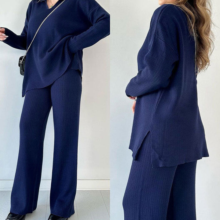 Women’s Knit Jumper & Wide-Leg Trouser Set