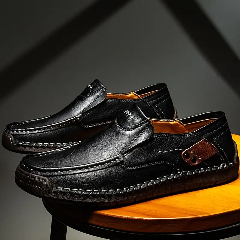 Men's Leather Slip-On Driving Loafers