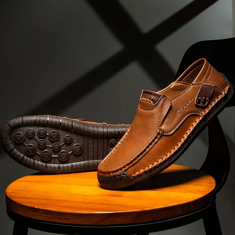 Men's Leather Slip-On Driving Loafers