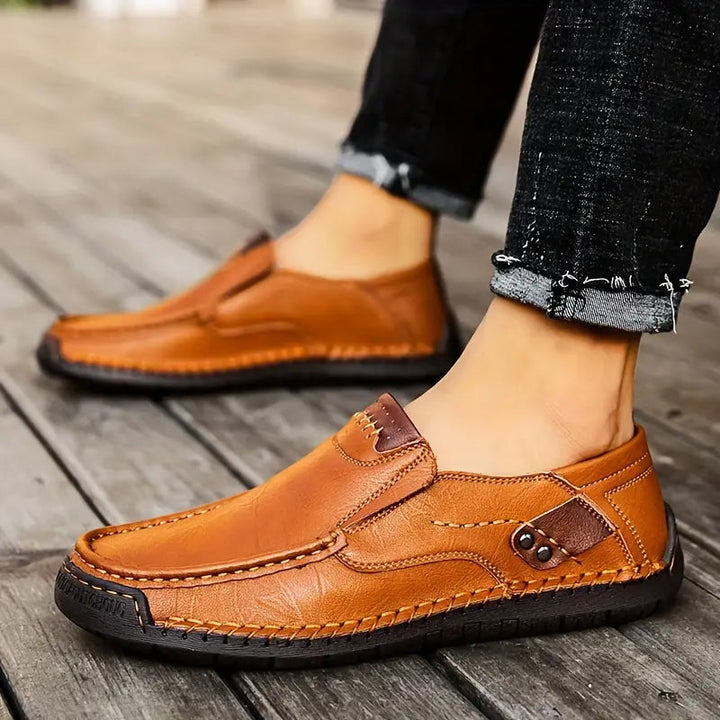 Men's Leather Slip-On Driving Loafers