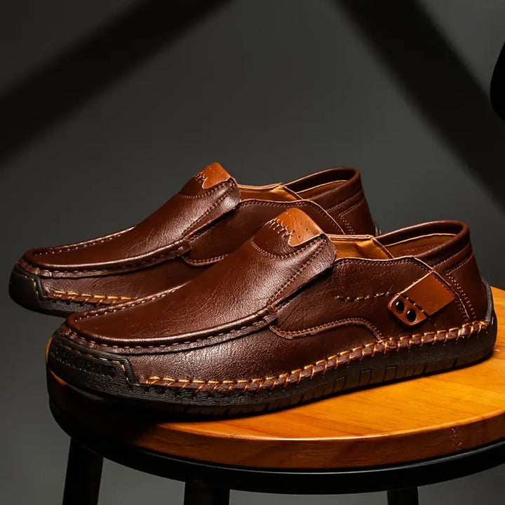 Men's Leather Slip-On Driving Loafers