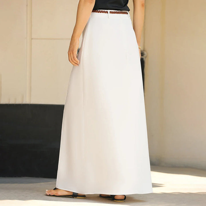 Women’s Knit High-Waisted A-Line Floor-Length Maxi Skirt