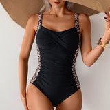 Women’s Nylon Cross-Front One Piece Swimsuit