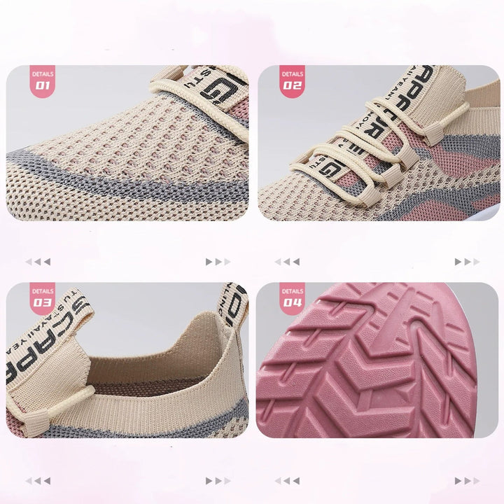 Women's Knit Mesh Lace-Up Running Sneakers