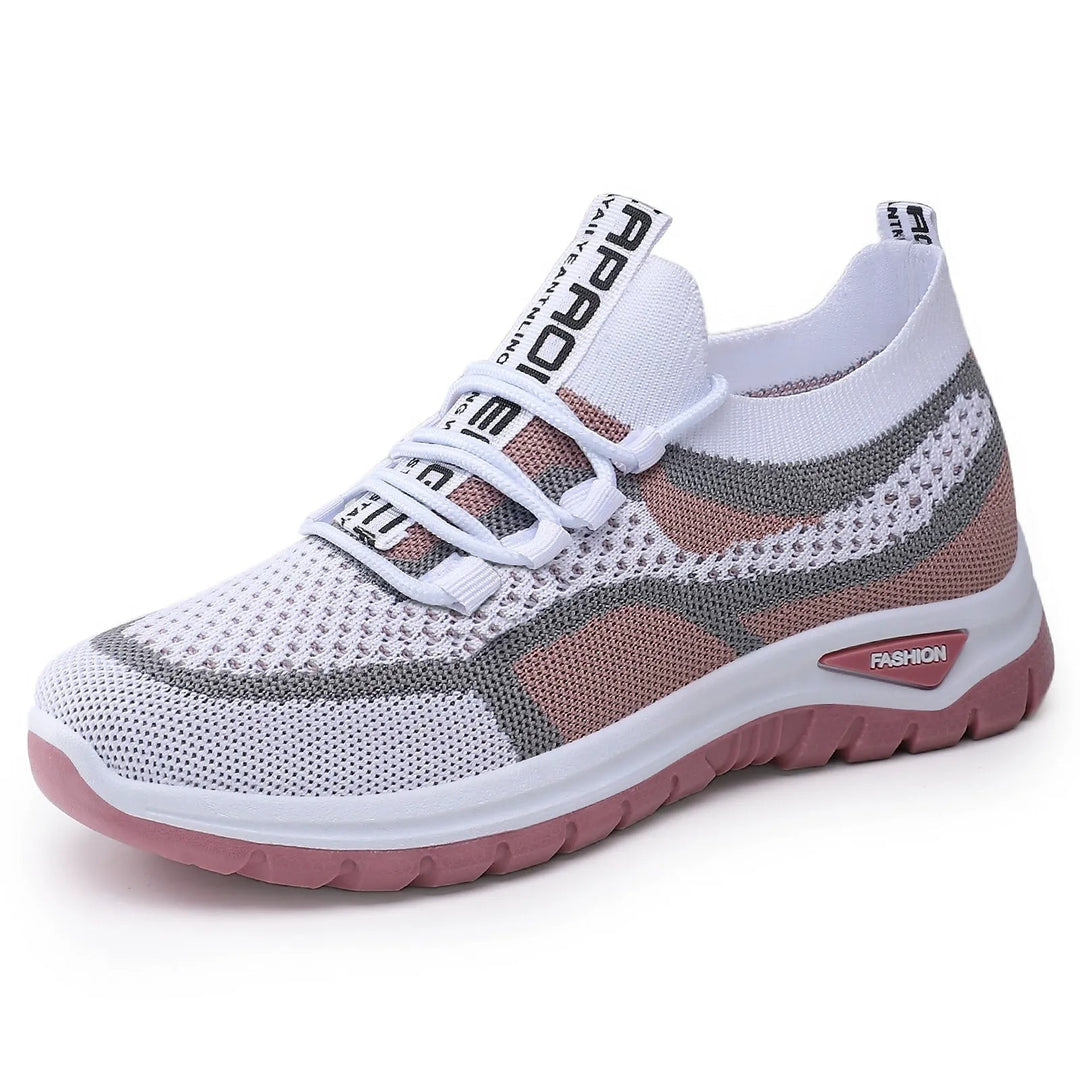 Women's Knit Mesh Lace-Up Running Sneakers