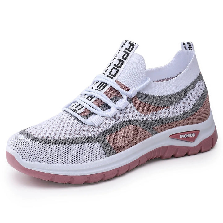 Women's Knit Mesh Lace-Up Running Sneakers