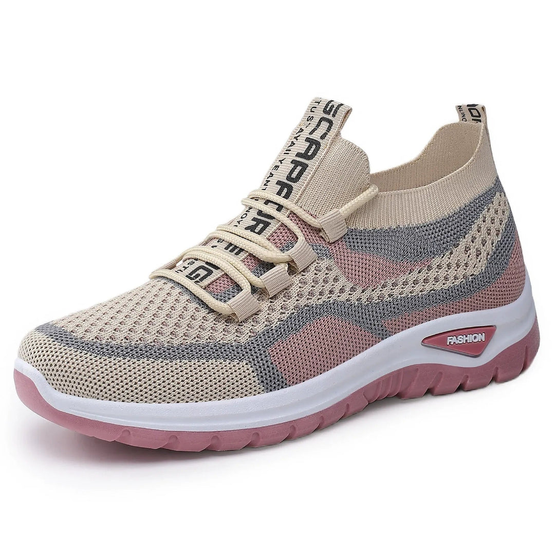 Women's Knit Mesh Lace-Up Running Sneakers