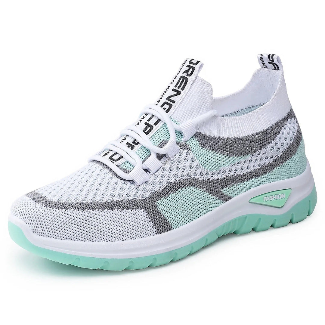 Women's Knit Mesh Lace-Up Running Sneakers