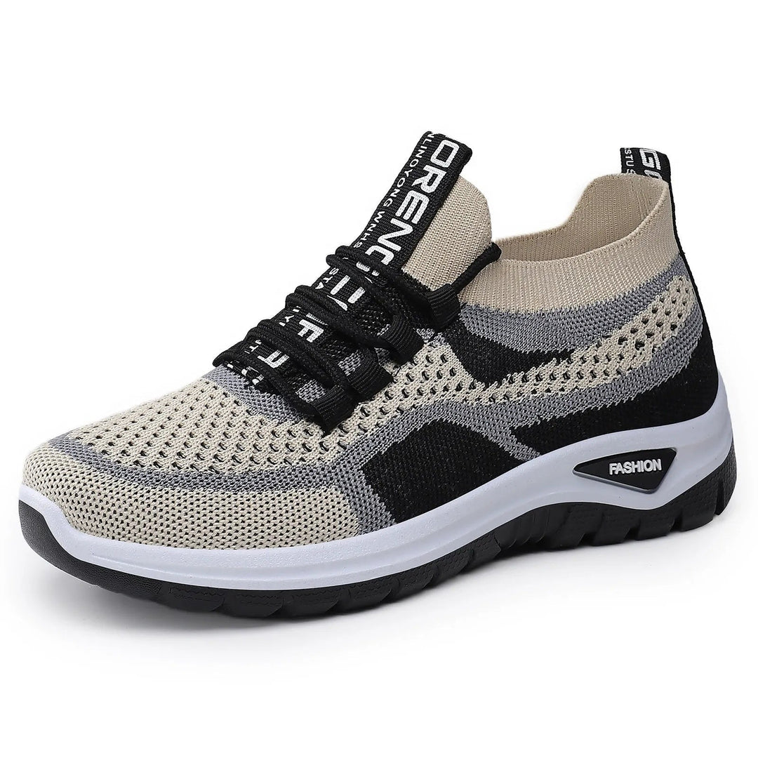 Women's Knit Mesh Lace-Up Running Sneakers