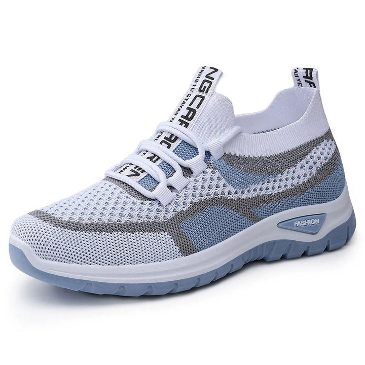 Women's Knit Mesh Lace-Up Running Sneakers