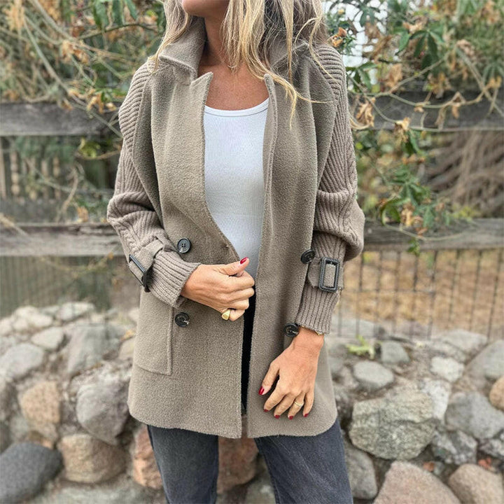 Women’s Wool-Blend Double-Breasted Lapel Coat