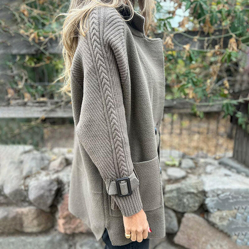 Women’s Wool-Blend Double-Breasted Lapel Coat