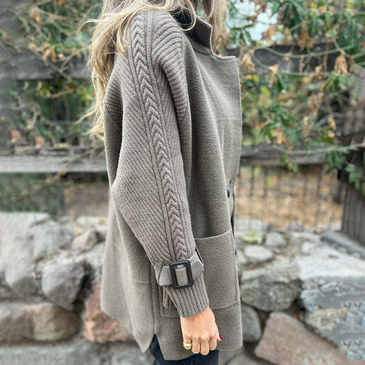 Women’s Wool-Blend Double-Breasted Lapel Coat