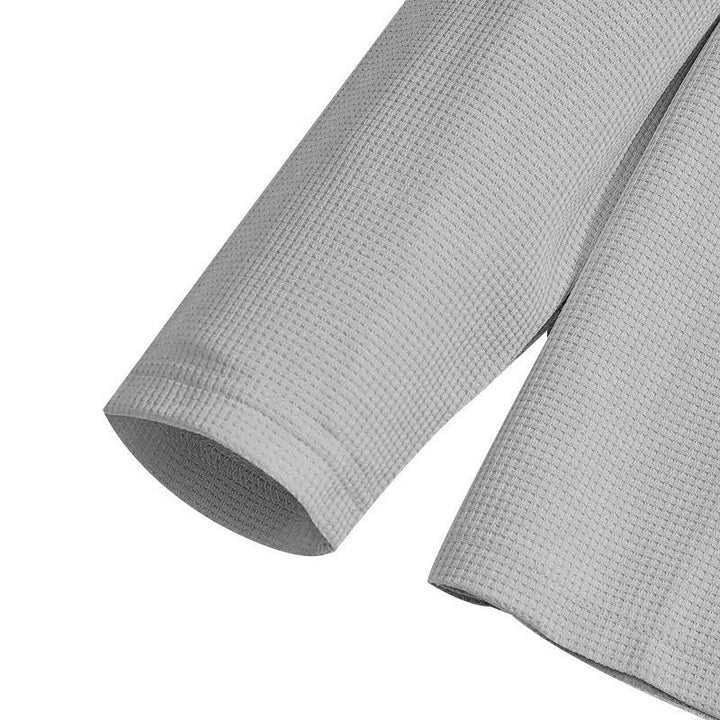 Men Tracksuit Knit Quarter Zip Pullover Polo Shirt and Trousers Set