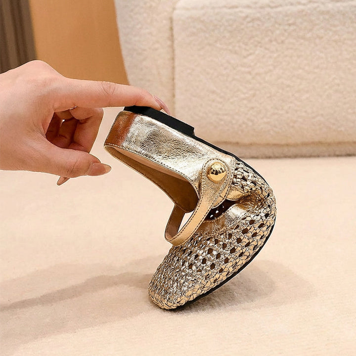 Leather Mary Jane Mules for Women