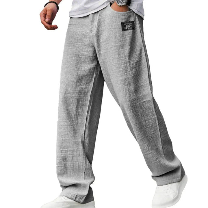 Men's Elastic Waist Knit Straight Leg Casual Trousers