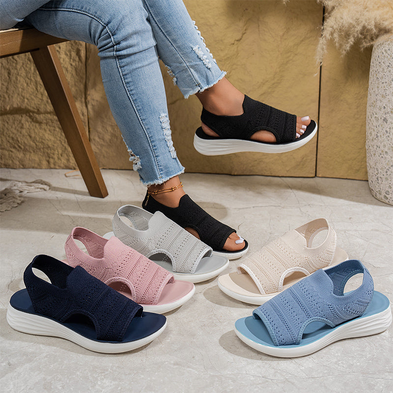 Women’s Knit Cushioned Orthopedic Open-Toe Sandals
